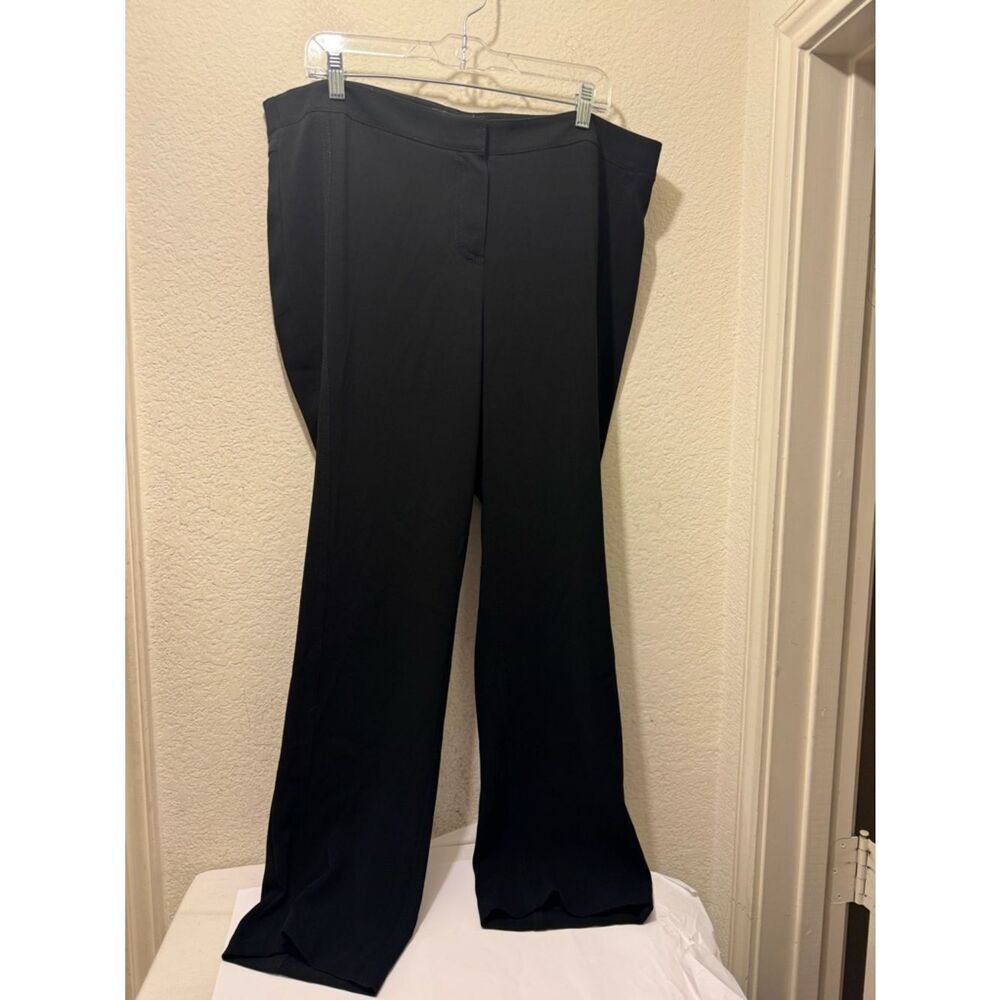 Per Se Women's Wide Leg Dress Pants in Black size 16